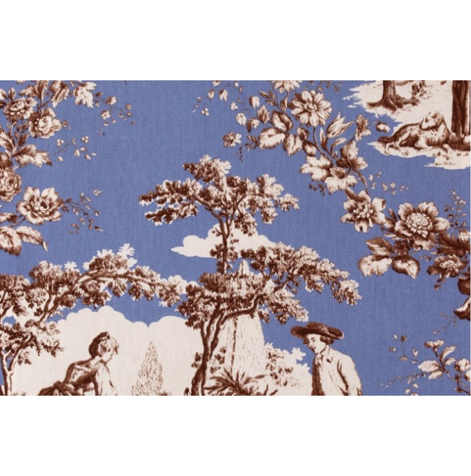 Портьерная ткань для штор Courtisane Landes 004 Bleu Brun